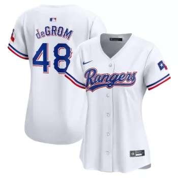 Women's Texas Rangers Jacob deGrom Nike White Home Limited Player Jersey Women's Texas Rangers Jacob deGrom Nike White Home Limited Player Jersey