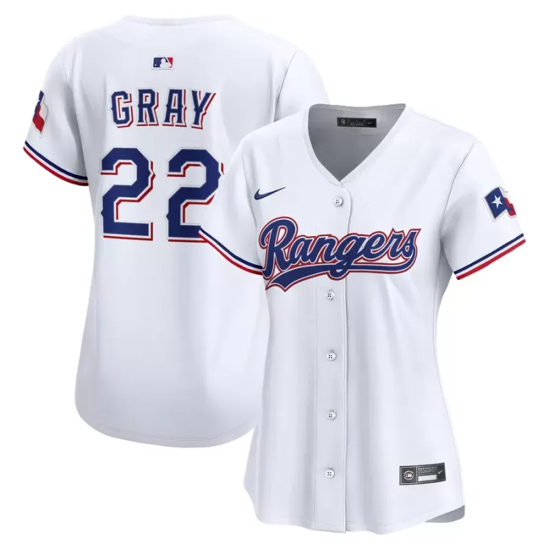 Women's Texas Rangers Jon Gray Nike White Home Limited Jersey