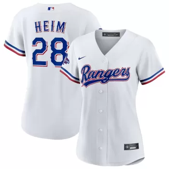 Women's Texas Rangers Jonah Heim Nike White Home 2023 World Series Champions Replica Player Jersey Women's Texas Rangers Jonah Heim Nike White Home 2023 World Series Champions Replica Player Jersey