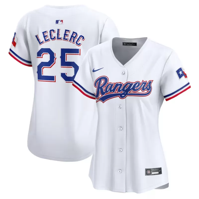 Women's Texas Rangers José Leclerc Nike White Home Limited Player Jersey Women's Texas Rangers José Leclerc Nike White Home Limited Player Jersey