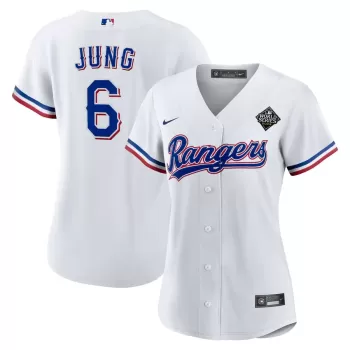 Women's Texas Rangers Josh Jung Nike White 2023 World Series Replica Player Jersey Women's Texas Rangers Josh Jung Nike White 2023 World Series Replica Player Jersey