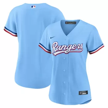 Women's Texas Rangers Nike Light Blue Alternate Replica Team Jersey Women's Texas Rangers Nike Light Blue Alternate Replica Team Jersey