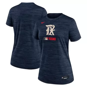 Women's Texas Rangers Nike Navy Authentic Collection City Connect Velocity Performance T-Shirt Women's Texas Rangers Nike Navy Authentic Collection City Connect Velocity Performance T-Shirt