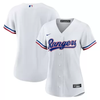 Women's Texas Rangers Nike White Home Replica Team Jersey Women's Texas Rangers Nike White Home Replica Team Jersey
