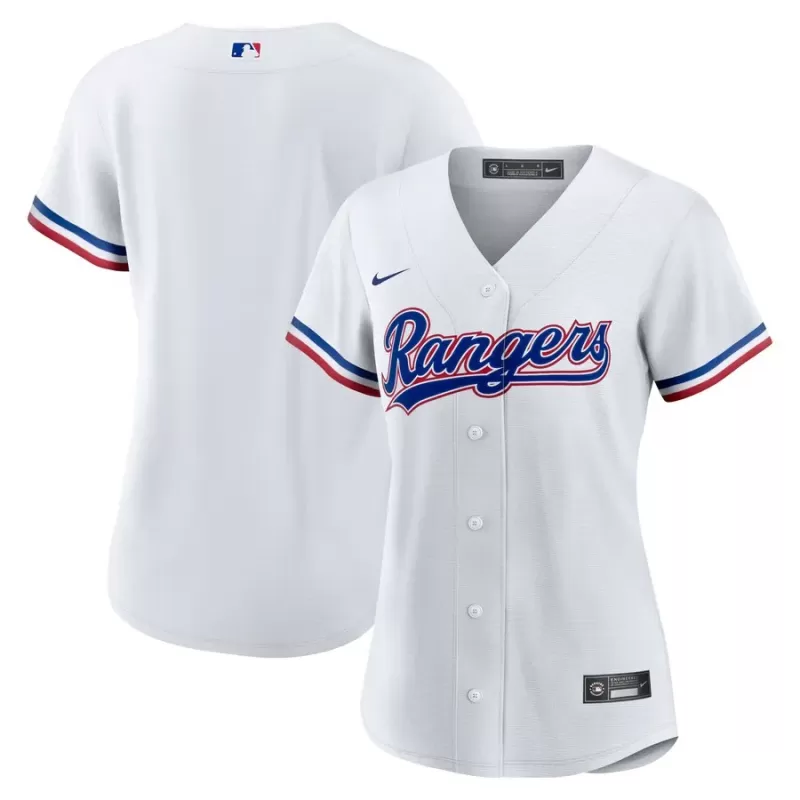 Women's Texas Rangers Nike White Home Replica Team Jersey Women's Texas Rangers Nike White Home Replica Team Jersey