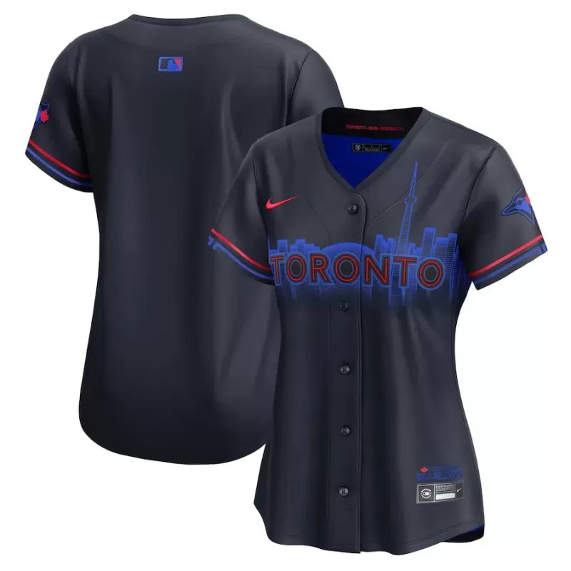 Women's Toronto Blue Jays Nike Navy 2024 City Connect Limited Jersey Women's Toronto Blue Jays Nike Navy 2024 City Connect Limited Jersey