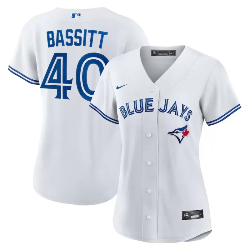 Women's Toronto Blue Jays Chris Bassitt Nike White Home Replica Jersey Women's Toronto Blue Jays Chris Bassitt Nike White Home Replica Jersey