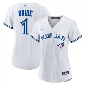 Women's Toronto Blue Jays Nike White #1 Bride Home Replica Jersey