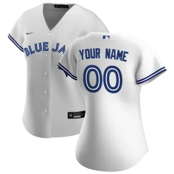 Women's Toronto Blue Jays Nike White Home Replica Custom Jersey Women's Toronto Blue Jays Nike White Home Replica Custom Jersey
