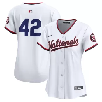 Women's Washington Nationals Nike White 2024 Jackie Robinson Day Home Limited Jersey Women's Washington Nationals Nike White 2024 Jackie Robinson Day Home Limited Jersey