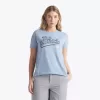 Women's Washington Nationals Nike Blue 2025 City Connect Flowy Fashion Tri-Blend Performance T-Shirt