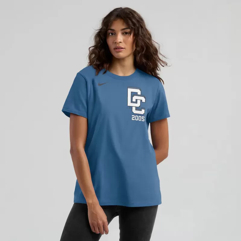 Women's Washington Nationals Nike Blue 2025 City Connect Wordmark T-Shirt Women's Washington Nationals Nike Blue 2025 City Connect Wordmark T-Shirt