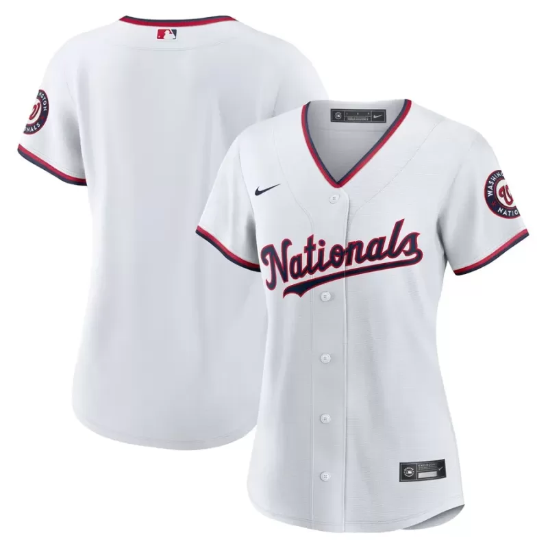 Women's Washington Nationals Nike White Home Blank Replica Jersey Women's Washington Nationals Nike White Home Blank Replica Jersey