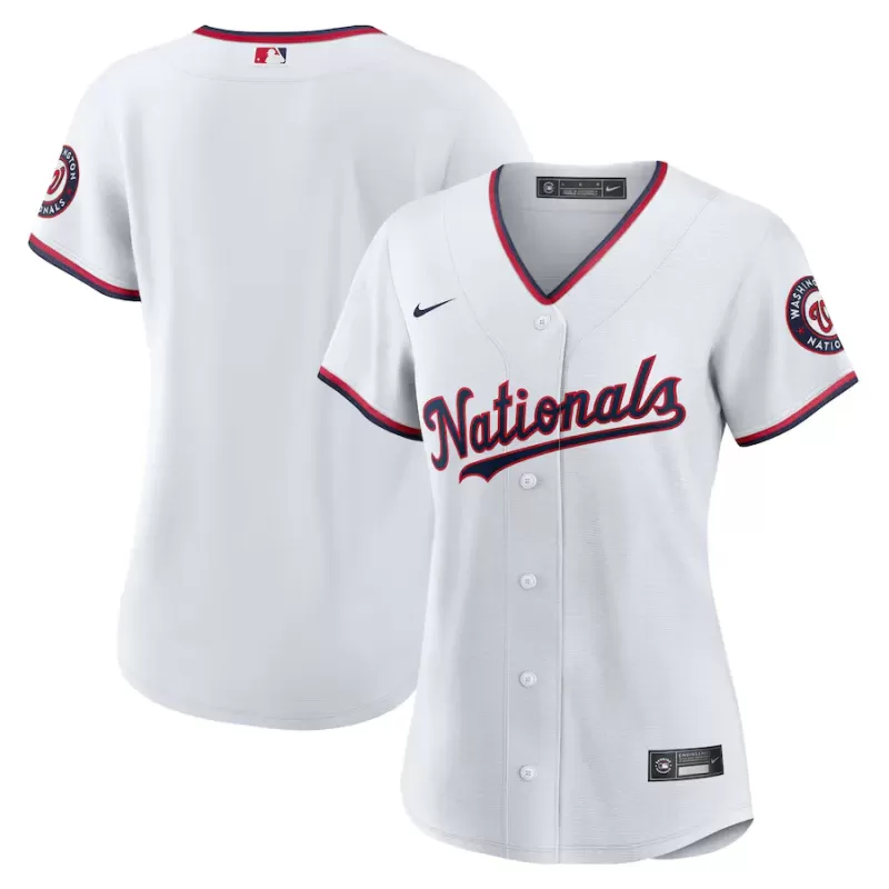 Women's Washington Nationals Nike White Home Replica Team Jersey Women's Washington Nationals Nike White Home Replica Team Jersey