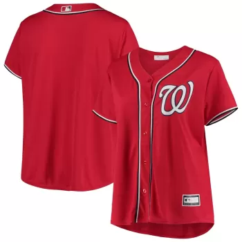 Women's Washington Nationals Red Plus Size Alternate Replica Team Jersey Women's Washington Nationals Red Plus Size Alternate Replica Team Jersey