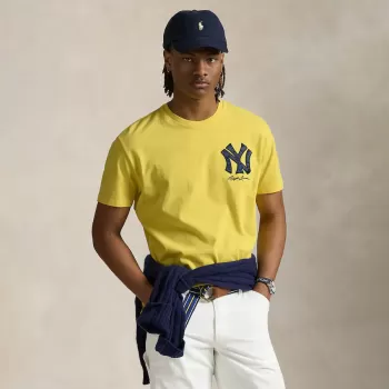 Yankees Polo Ralph Lauren Yellow Jersey T-Shirt