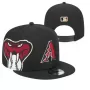 Arizona Diamondbacks Black Snake Head & 'A' Logo Stitched Snapback Hat