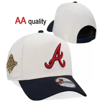 Atlanta Braves 'AA Quality' Stitched Snapback Hat - Navy & White Atlanta Braves 'AA Quality' Stitched Snapback Hat - Navy & White