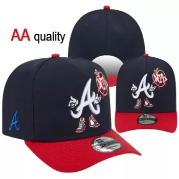 Atlanta Braves 'Screaming A' Custom Stitched Snapback Hat - Navy/Red Atlanta Braves 'Screaming A' Custom Stitched Snapback Hat - Navy/Red