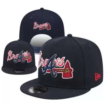 Atlanta Braves 'Braves' Script & Tomahawk Logo Stitched Snapback Hat Atlanta Braves 'Braves' Script & Tomahawk Logo Stitched Snapback Hat