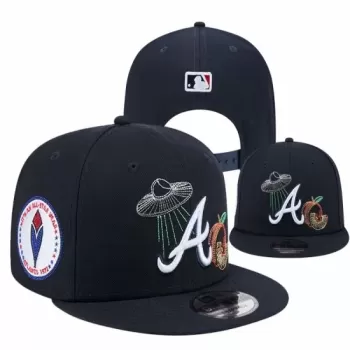 Atlanta Braves 'UFO Peach' City Connect Stitched Snapback Hat Atlanta Braves 'UFO Peach' City Connect Stitched Snapback Hat