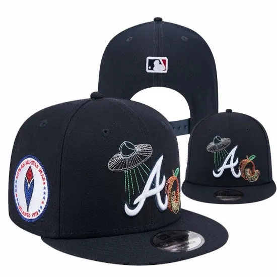 Atlanta Braves 'UFO Peach' City Connect Stitched Snapback Hat Atlanta Braves 'UFO Peach' City Connect Stitched Snapback Hat