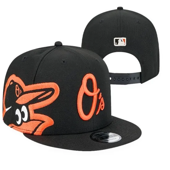 Baltimore Orioles Black Stitched 'O's' & Cartoon Bird Logo Snapback Hat Baltimore Orioles Black Stitched 'O's' & Cartoon Bird Logo Snapback Hat
