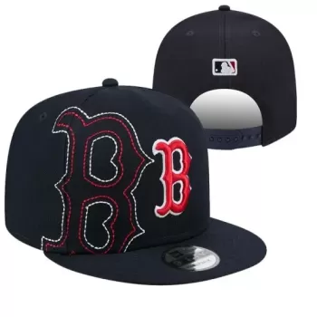 Boston Red Sox 'B' Stitched Snapback Hat - Classic Navy & Red