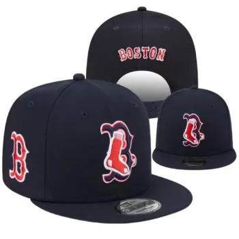 Boston Red Sox Navy Stitched New Era Snapback Hat - Official MLB Apparel