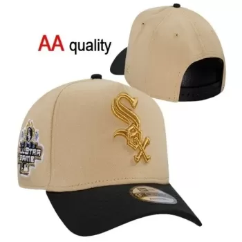 Chicago White Sox 2003 All-Star Game Embroidered Snapback Hat - Tan & Black Chicago White Sox 2003 All-Star Game Embroidered Snapback Hat - Tan & Black
