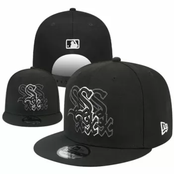 Chicago White Sox Black Stitched New Era Snapback Hat Chicago White Sox Black Stitched New Era Snapback Hat