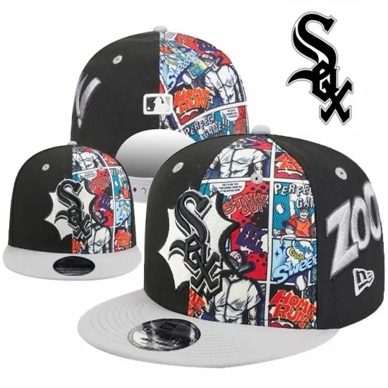 Chicago White Sox Comic Strip Snapback Hat - New Era Official MLB Gear Chicago White Sox Comic Strip Snapback Hat - New Era Official MLB Gear