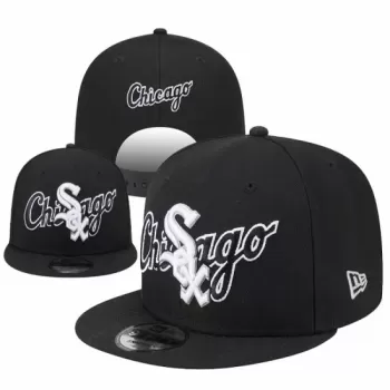 Chicago White Sox Script Logo Black Snapback Hat - Official MLB Apparel Chicago White Sox Script Logo Black Snapback Hat - Official MLB Apparel