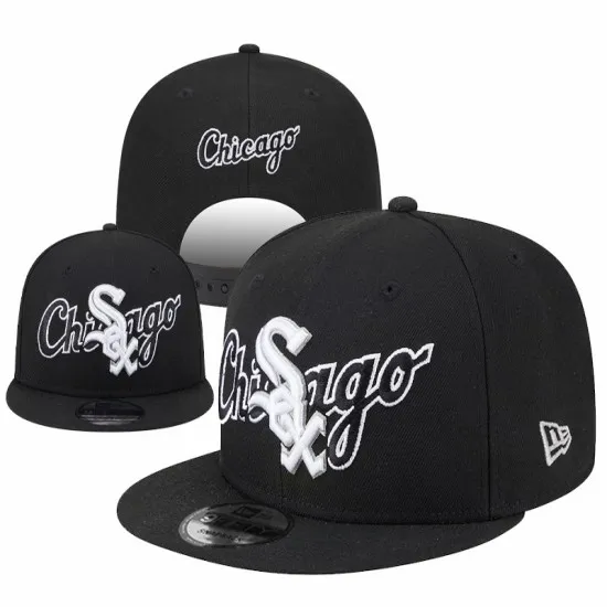 Chicago White Sox Script Logo Black Snapback Hat - Official MLB Apparel Chicago White Sox Script Logo Black Snapback Hat - Official MLB Apparel