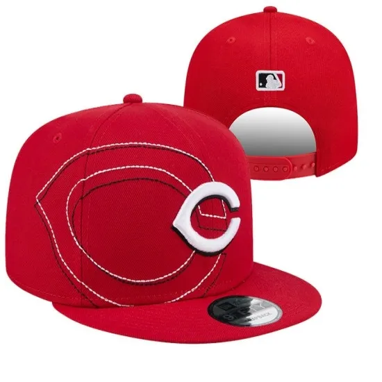 Cincinnati Reds Red Stitched 'C' Snapback Hat - Official MLB Apparel
