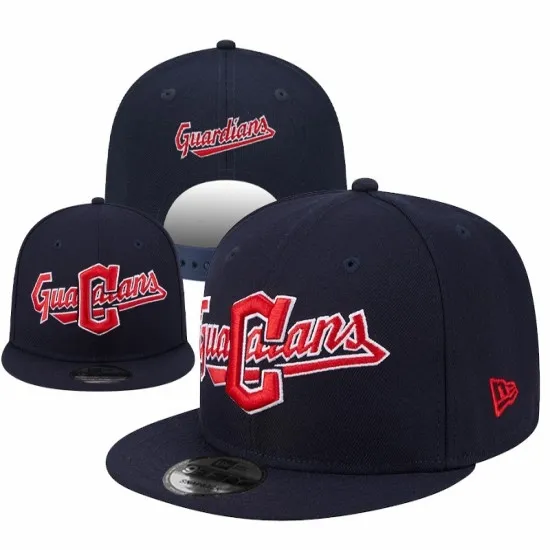 Cleveland Guardians Navy Blue Official Team Stitched Snapback Hat Cleveland Guardians Navy Blue Official Team Stitched Snapback Hat
