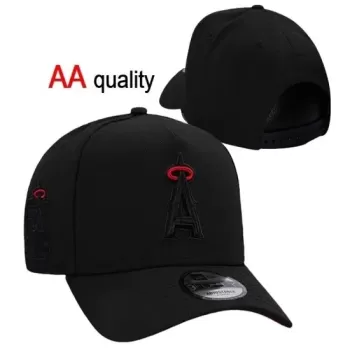 Los Angeles Angels Black Stitched Snapback Hat - Classic 'A' Logo