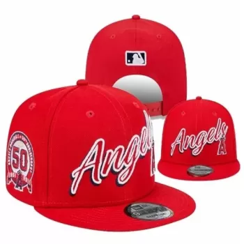 Los Angeles Angels 50th Anniversary Stitched Red Snapback Hat by New Era