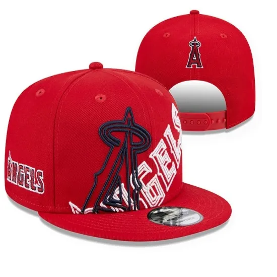 Los Angeles Angels Stitched Red Snapback Hat - Official MLB Apparel
