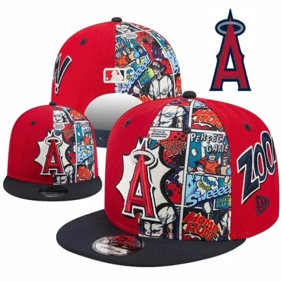 Los Angeles Angels MLB Comic Strip Stitched Snapback Hat Los Angeles Angels MLB Comic Strip Stitched Snapback Hat