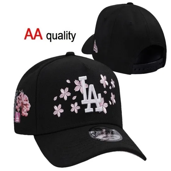 Los Angeles Dodgers MLB Cherry Blossom Embroidered Black Snapback Hat Los Angeles Dodgers MLB Cherry Blossom Embroidered Black Snapback Hat