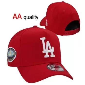 Los Angeles Dodgers Red Stitched 'LA' Logo Snapback Hat - Officially Licensed MLB Apparel Los Angeles Dodgers Red Stitched 'LA' Logo Snapback Hat - Officially Licensed MLB Apparel