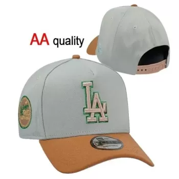 Los Angeles Dodgers 'LA' Logo Stitched Snapback Hat - Light Gray/Tan Los Angeles Dodgers 'LA' Logo Stitched Snapback Hat - Light Gray/Tan