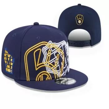 Milwaukee Brewers Navy Blue Stitched MLB Snapback Hat Milwaukee Brewers Navy Blue Stitched MLB Snapback Hat