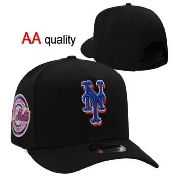 New York Mets Black Stitched Logo Snapback Hat - Premium Quality New York Mets Black Stitched Logo Snapback Hat - Premium Quality