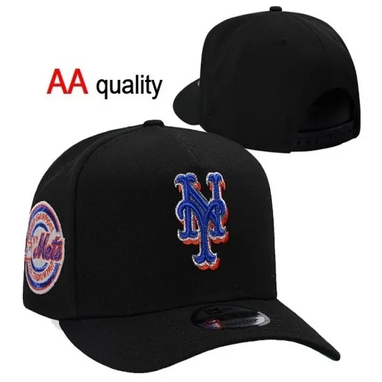 New York Mets Black Stitched Logo Snapback Hat - Premium Quality New York Mets Black Stitched Logo Snapback Hat - Premium Quality