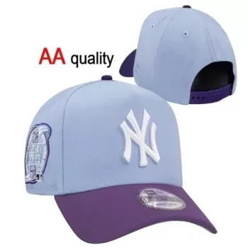 New York Yankees '23 World Series Patch Light Blue & Purple Snapback Hat by New Era New York Yankees '23 World Series Patch Light Blue & Purple Snapback Hat by New Era