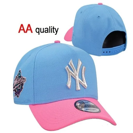 New York Yankees 'World Series' Sky Blue & Pink Snapback Hat New York Yankees 'World Series' Sky Blue & Pink Snapback Hat