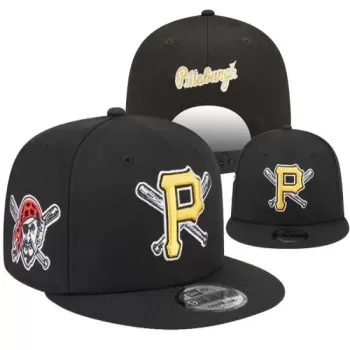 Pittsburgh Pirates Black Embroidered Snapback Hat - Official MLB Fan Gear Pittsburgh Pirates Black Embroidered Snapback Hat - Official MLB Fan Gear