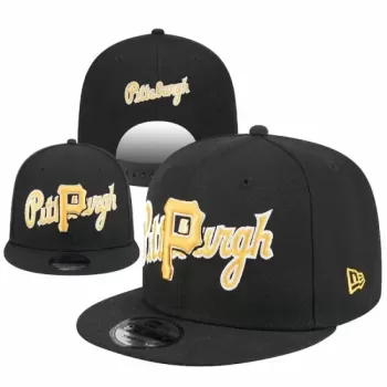 Pittsburgh Pirates Black Script 'Pittsburgh' New Era Snapback Hat Pittsburgh Pirates Black Script 'Pittsburgh' New Era Snapback Hat